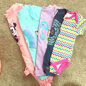 Bundle of five (3-6 month size) onesies